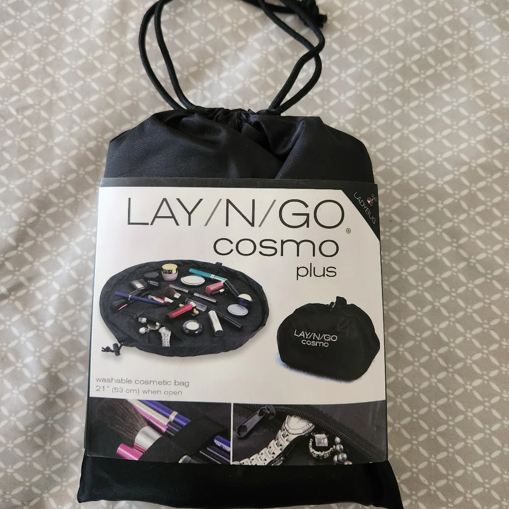 Lay N Go Cosmo Plus Black Ladybug Cosmetic Bag Caddy